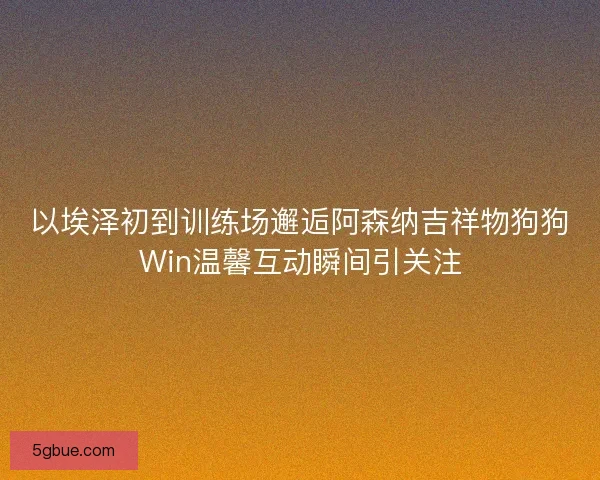 以埃泽初到训练场邂逅阿森纳吉祥物狗狗Win温馨互动瞬间引关注